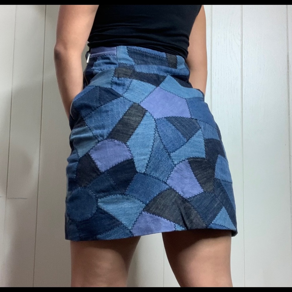 Denim patch skirt - Picture 2 of 3